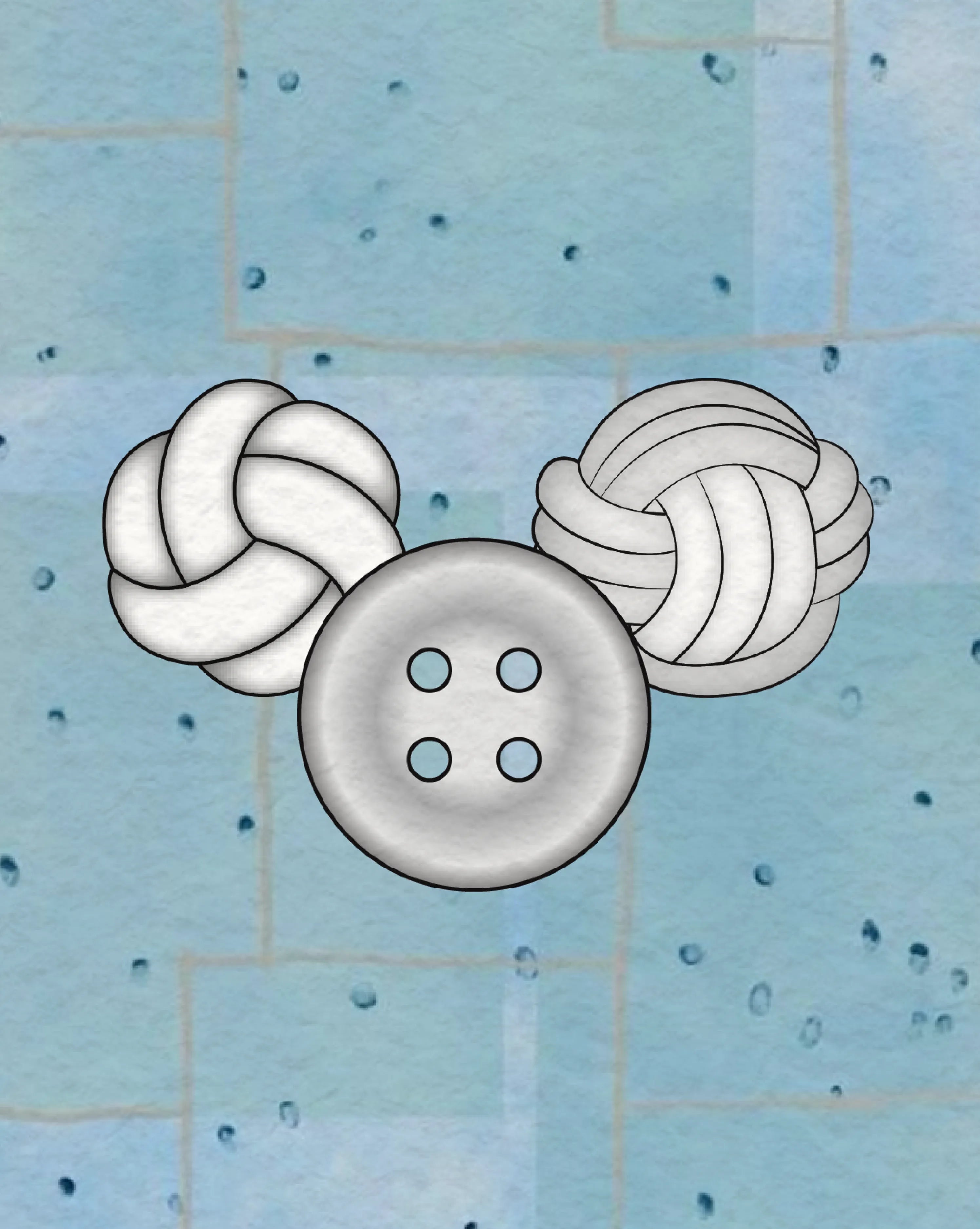 Vector button details: shank, four-hole and decorative buttons for shirts and coats