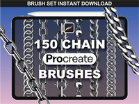 FUPstudio Chains Brushes for Procreate – detailed chain designs for digital artwork