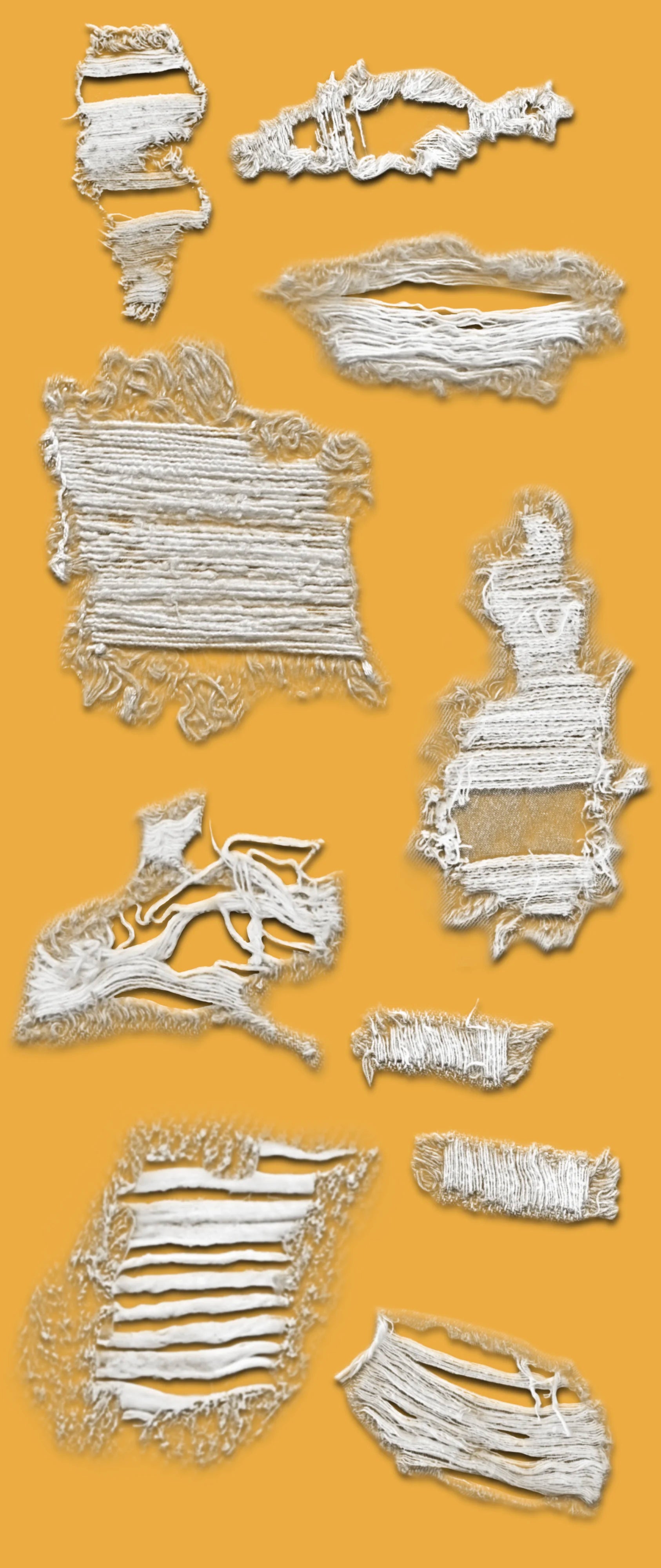 Rip stamps for Procreate fashion sketches, frayed, torn and distressed denim effects from FUPstudio Details Bundle