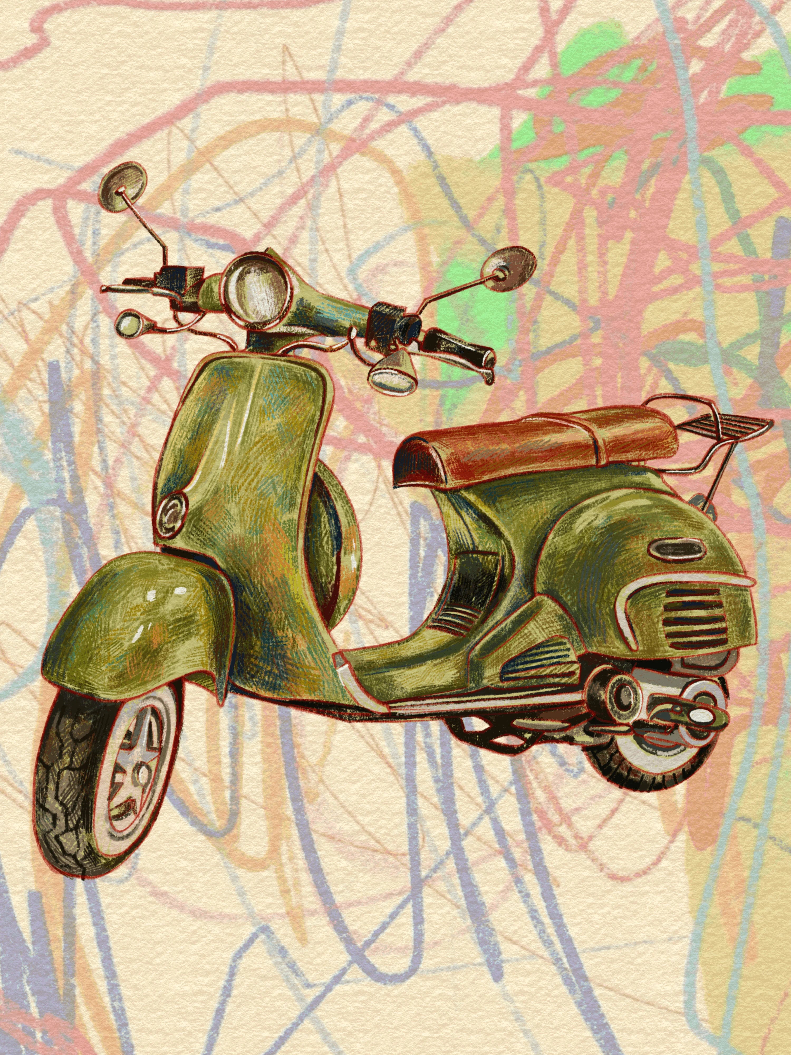 Art student practising digital illustration in Procreate with FUPstudio Drawing Brushes