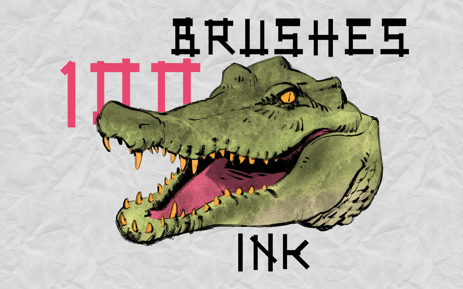 Ink Procreate Brushes – 100 Realistic Brushes & Stamps