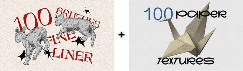 Fine Liner + Paper Textures Bundle