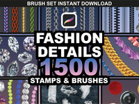 Fashion Details Bundle with 1500 brushes and stamps by FUPstudio