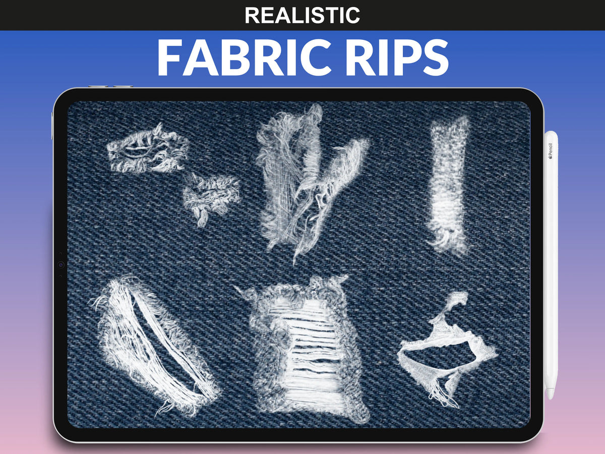 Unique Rips Procreate Brushes – 100 Rips Stamps – FUPstudio