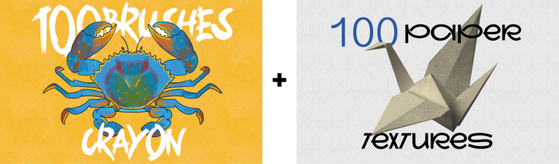 Crayon + Paper Textures Bundle