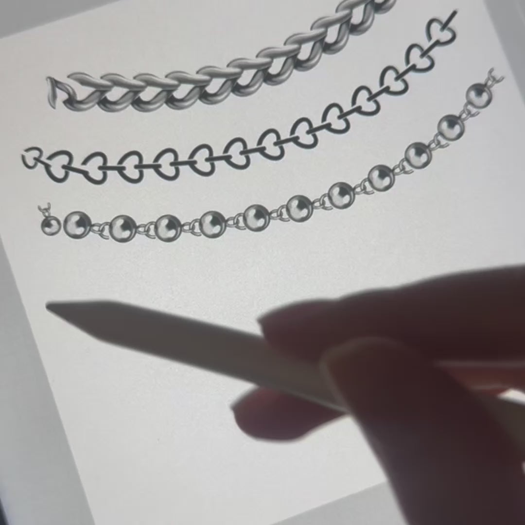 Video preview of FUPstudio Fashion Details Bundle showing rips, zippers, buttons, chains and more in Procreate