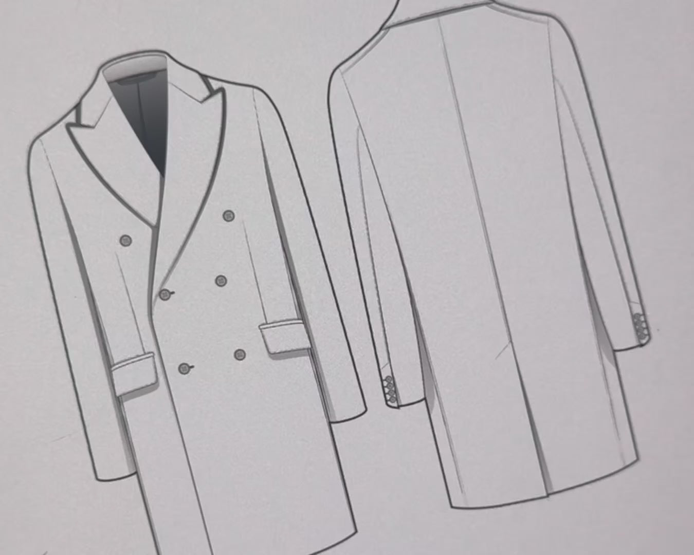 Men's Coats Bundle by FUPstudio - A showcase of 60 coat mockups with detailed flats for Adobe Illustrator and Procreate.