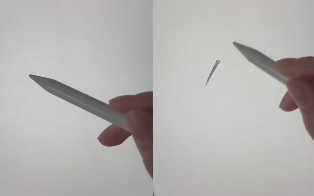 Apple Pencil demonstrating pencil and hatching brushes from FUPstudio Procreate Sketching Brushes, video preview
