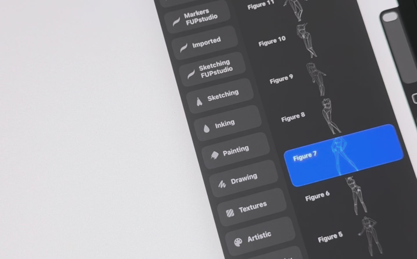 FUPstudio Poses Bundle overview video — all 1400 Procreate pose stamps in action