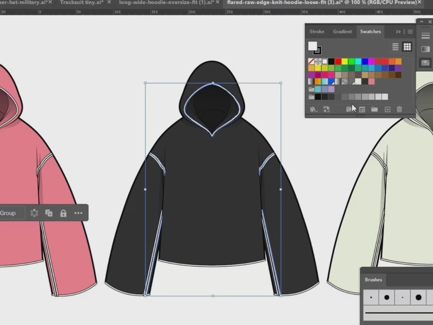 FUPstudio Tracksuit Mockups Bundle - High-resolution vector mockups of hoodies and sweatpants for designers and tech packs.