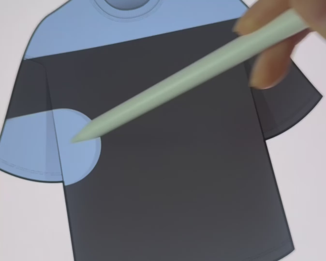 Editing vector T-Shirt Mockups by FUPstudio in Illustrator, showing color adjustment and detailing